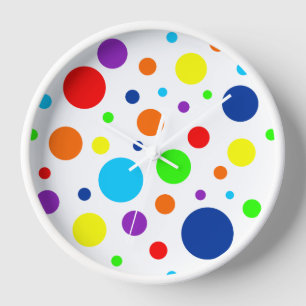 Rainbow Spots Clock