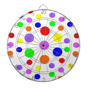 Rainbow Spots Dart Board