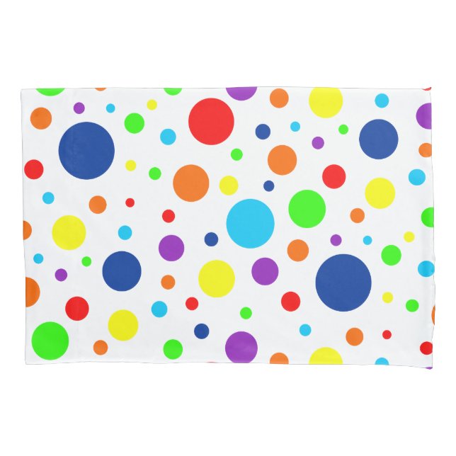 Rainbow Spots Pillowcase (Front-Left)