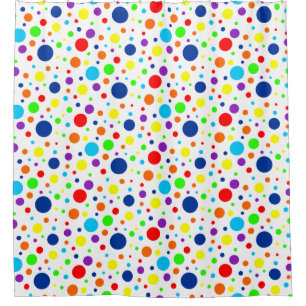 Rainbow Spots Shower Curtain