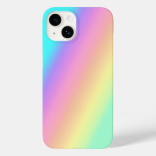 Rainbow Spring Pastels in Gradient Stripes Case-Mate iPhone 14 Case