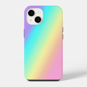 Rainbow Spring Pastels in Gradient Stripes iPhone 14 Case