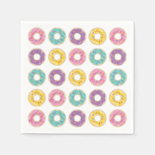 Rainbow Sprinkle Doughnut Shop Napkins