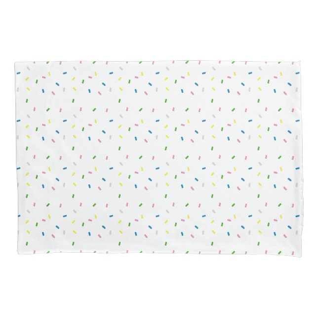 Rainbow Sprinkle Pattern Pillow Case (Front)