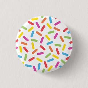 Rainbow Sprinkles 3 Cm Round Badge