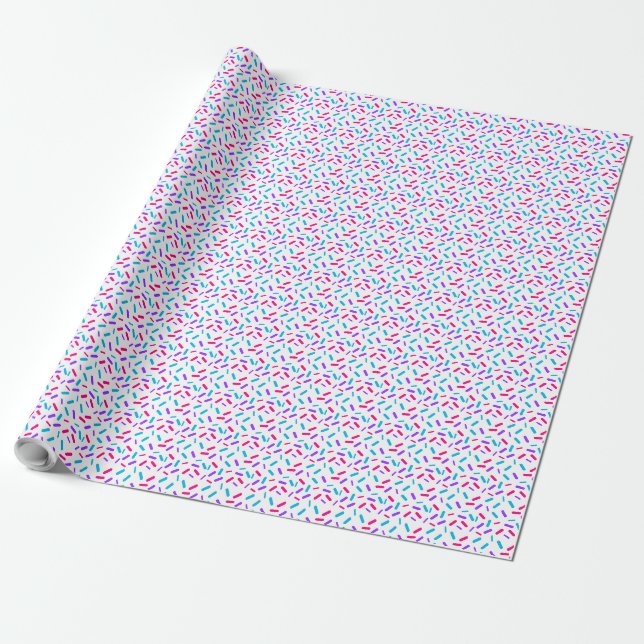 Rainbow Sprinkles Androgyne Pride Flag Wrapping Paper (Unrolled)