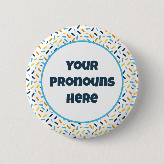 Rainbow Sprinkles AroAce Sunset Pride Flag 6 Cm Round Badge (Front)