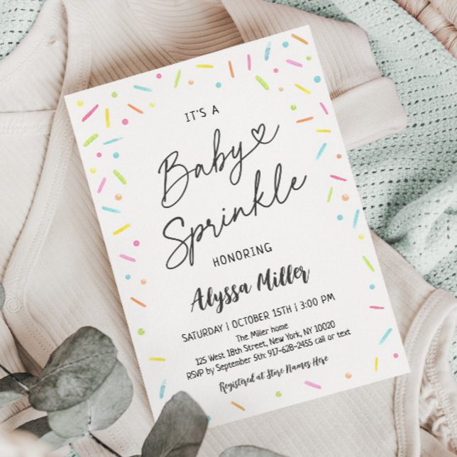 Rainbow Sprinkles Baby Sprinkle Invitation (Creator Uploaded)