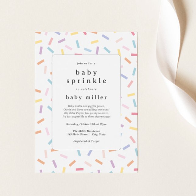 Rainbow Sprinkles Baby Sprinkle Invitation (Creator Uploaded)