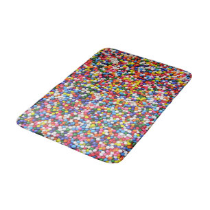 Rainbow sprinkles bath mat