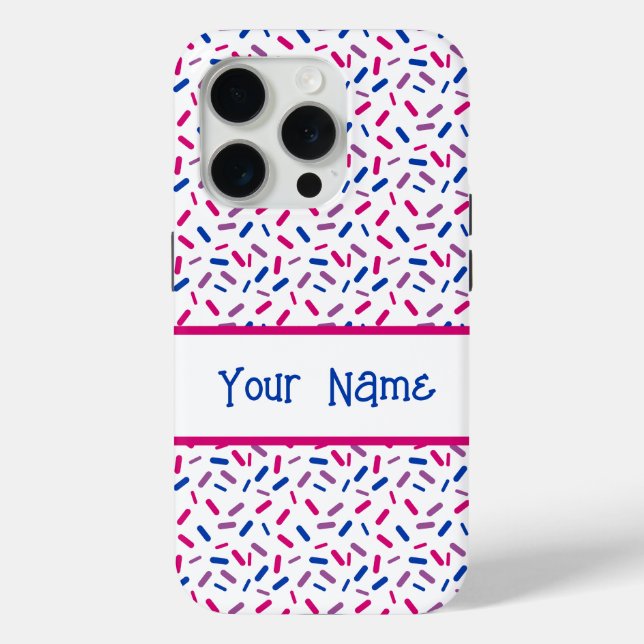 Rainbow Sprinkles Bisexual Pride Flag Case-Mate iPhone Case (Back)