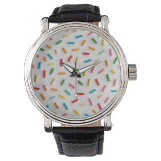 Rainbow Sprinkles Colorful Pattern Watch