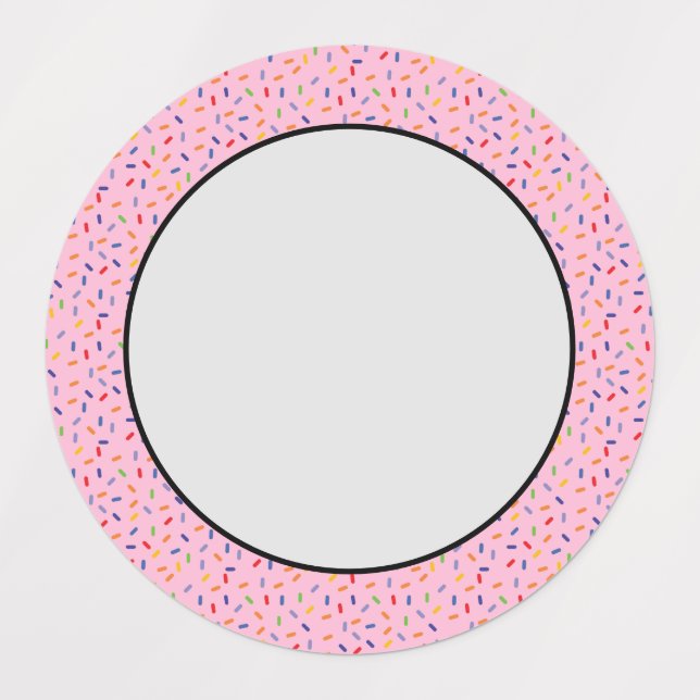 Rainbow Sprinkles Colourful Confetti Light Pink (Design 1)