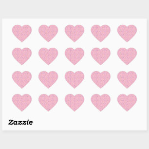 Rainbow Sprinkles Colourful Confetti Light Pink Heart Sticker