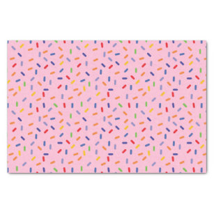 Slice of Rainbow Cake and Sprinkles Patterned Tissue Paper