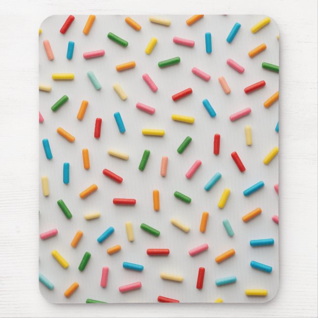 Rainbow Sprinkles Colourful Pattern Mouse Pad (Front)