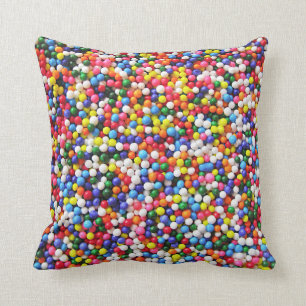 Rainbow sprinkles cushion