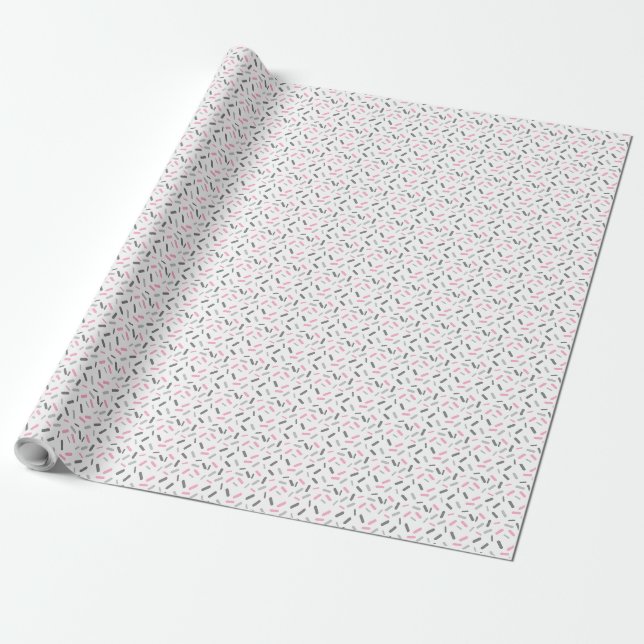 Rainbow Sprinkles Demigirl Pride Flag Wrapping Paper (Unrolled)