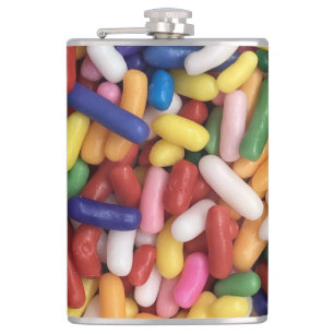 Rainbow Sprinkles Hip Flask