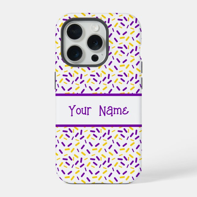 Rainbow Sprinkles Intersex Pride Flag iPhone Case (Back)
