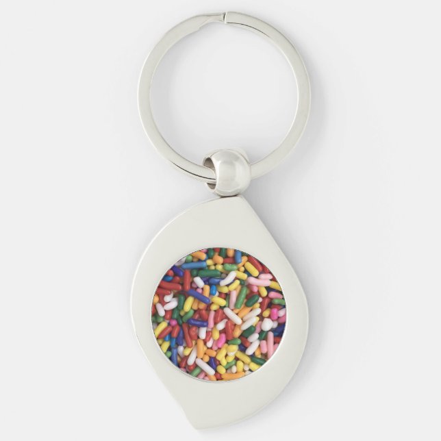 Rainbow Sprinkles Key Ring (Front)