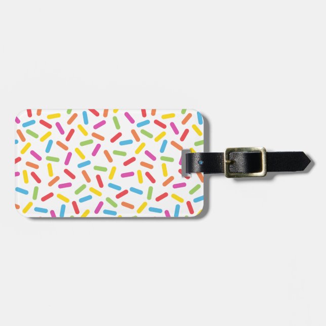 Rainbow Sprinkles Luggage Tag (Front Horizontal)