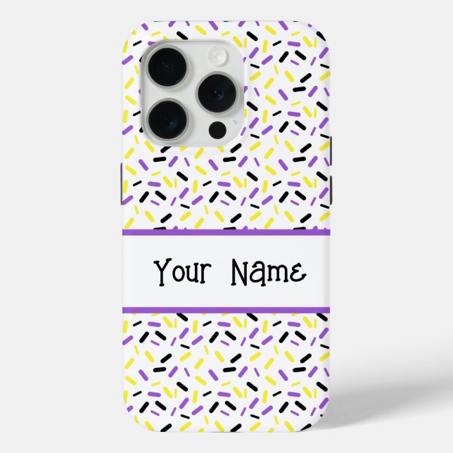 Rainbow Sprinkles Nonbinary Pride Flag Case-Mate iPhone Case (Back)