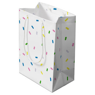 Rainbow Sprinkles Pattern Party Medium Gift Bag