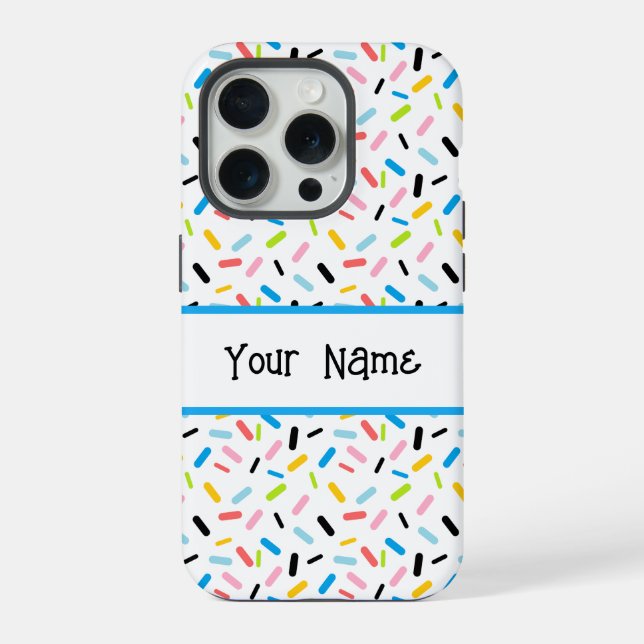Rainbow Sprinkles Queer Pride Flag iPhone Case (Back)