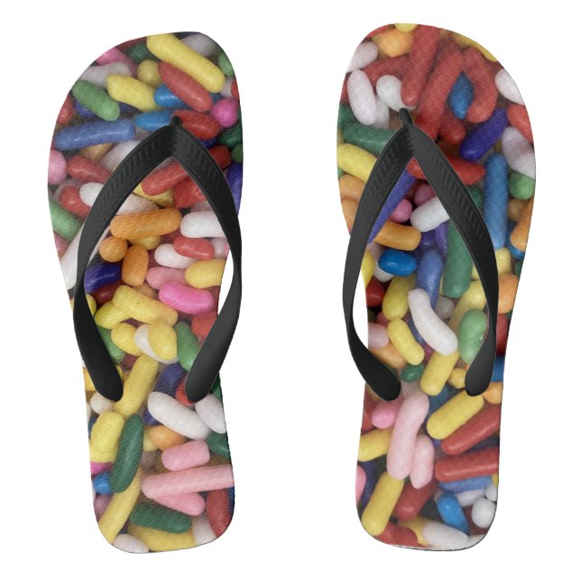 Rainbow Sprinkles Thongs (Footbed)