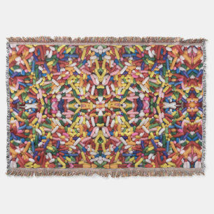 Rainbow Sprinkles Throw Blanket