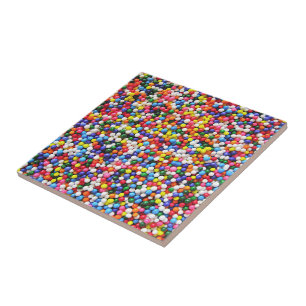 Rainbow sprinkles tile
