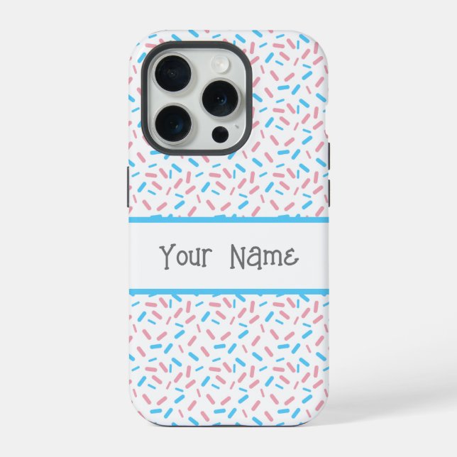 Rainbow Sprinkles Transgender Pride Flag iPhone Case (Back)