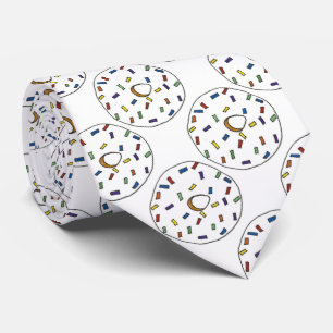 Rainbow Sprinkles Vanilla Doughnut Doughnut Food T Tie