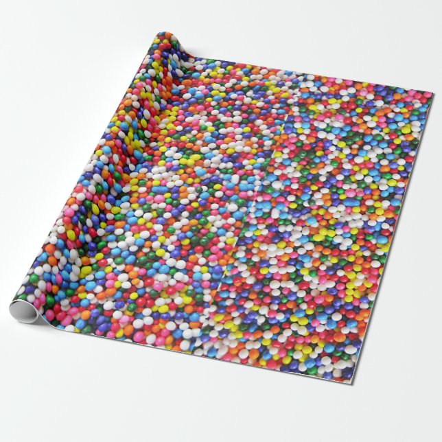 Rainbow sprinkles wrapping paper (Unrolled)