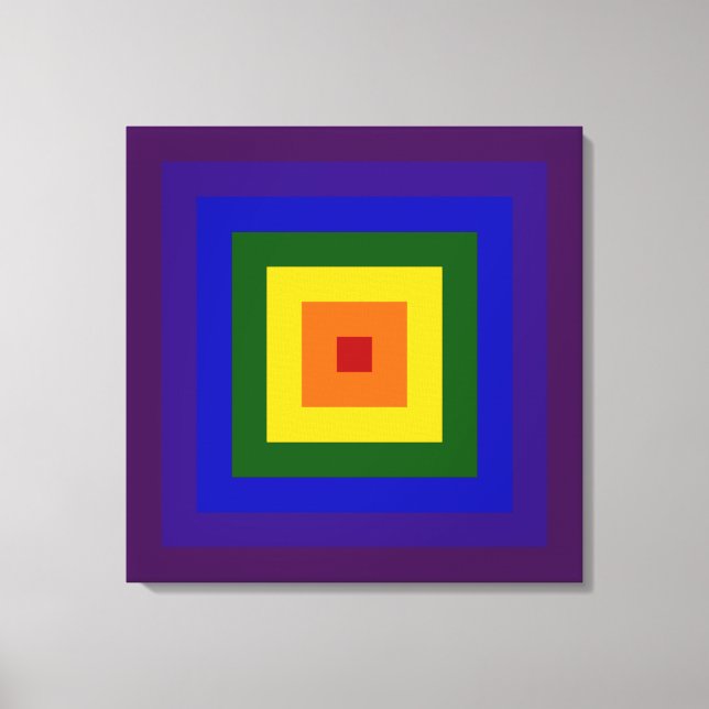 Rainbow Square Canvas Print (Front)