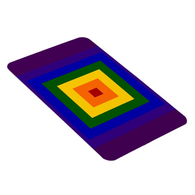 Rainbow Square Magnet (Right Side)