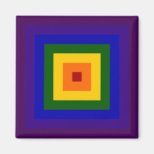 Rainbow Square Magnet