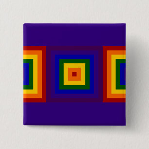 Rainbow Squares 15 Cm Square Badge