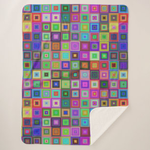 rainbow squares blanket