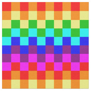 Rainbow squares fabric