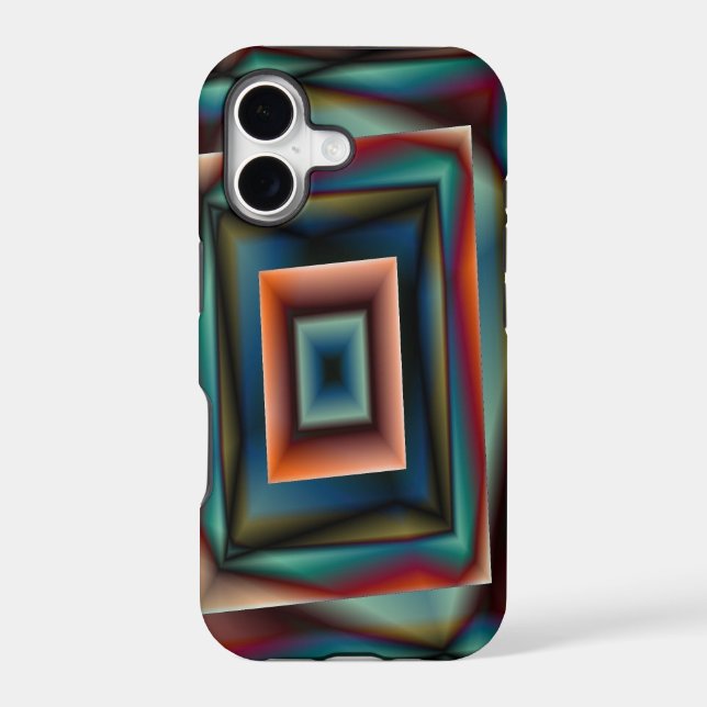 rainbow squares iphone case (Back)