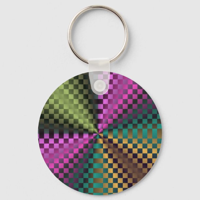 Rainbow Squares Key Ring (Front)
