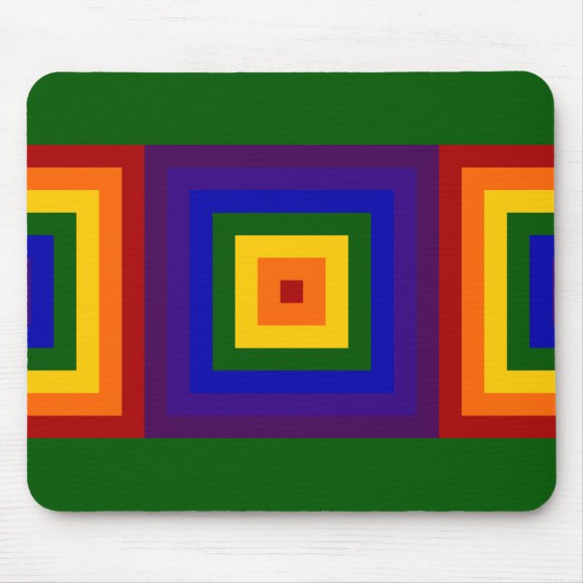 Rainbow Squares Mouse Pad (Front)