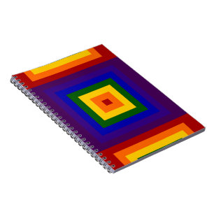 Rainbow Squares Notebook