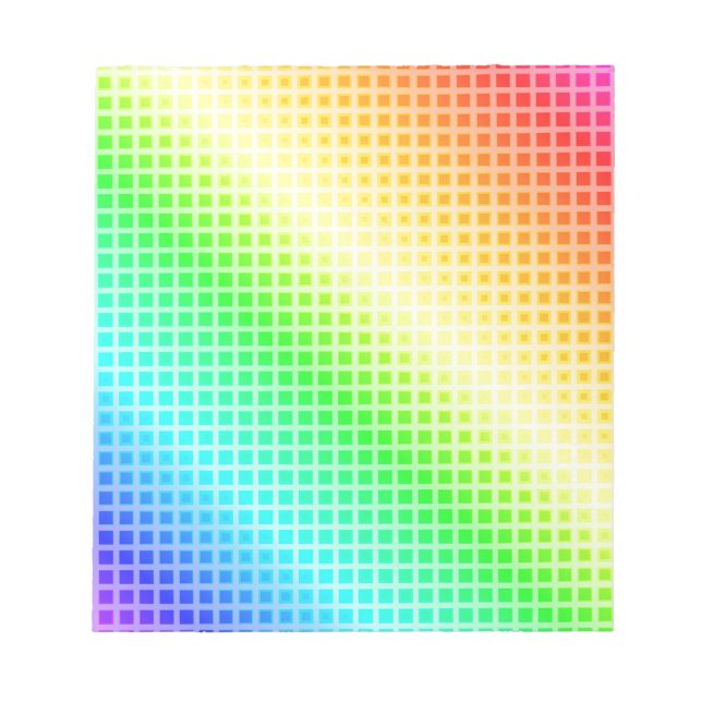 Rainbow Squares Notepad (Front)