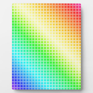 Rainbow Squares Plaque