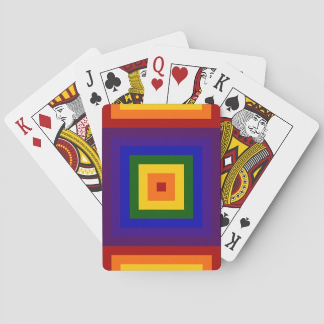 Rainbow Squares Playing Cards (Back)