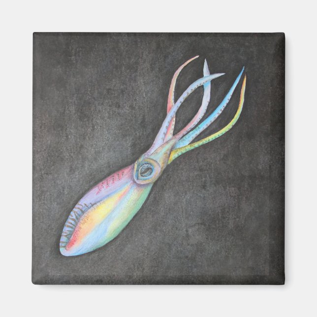 Rainbow Squid Magnet (Front)