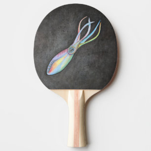 Rainbow Squid Ping Pong Paddle